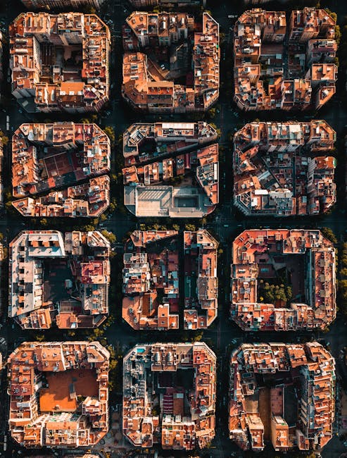 Aerial View of City Buildings